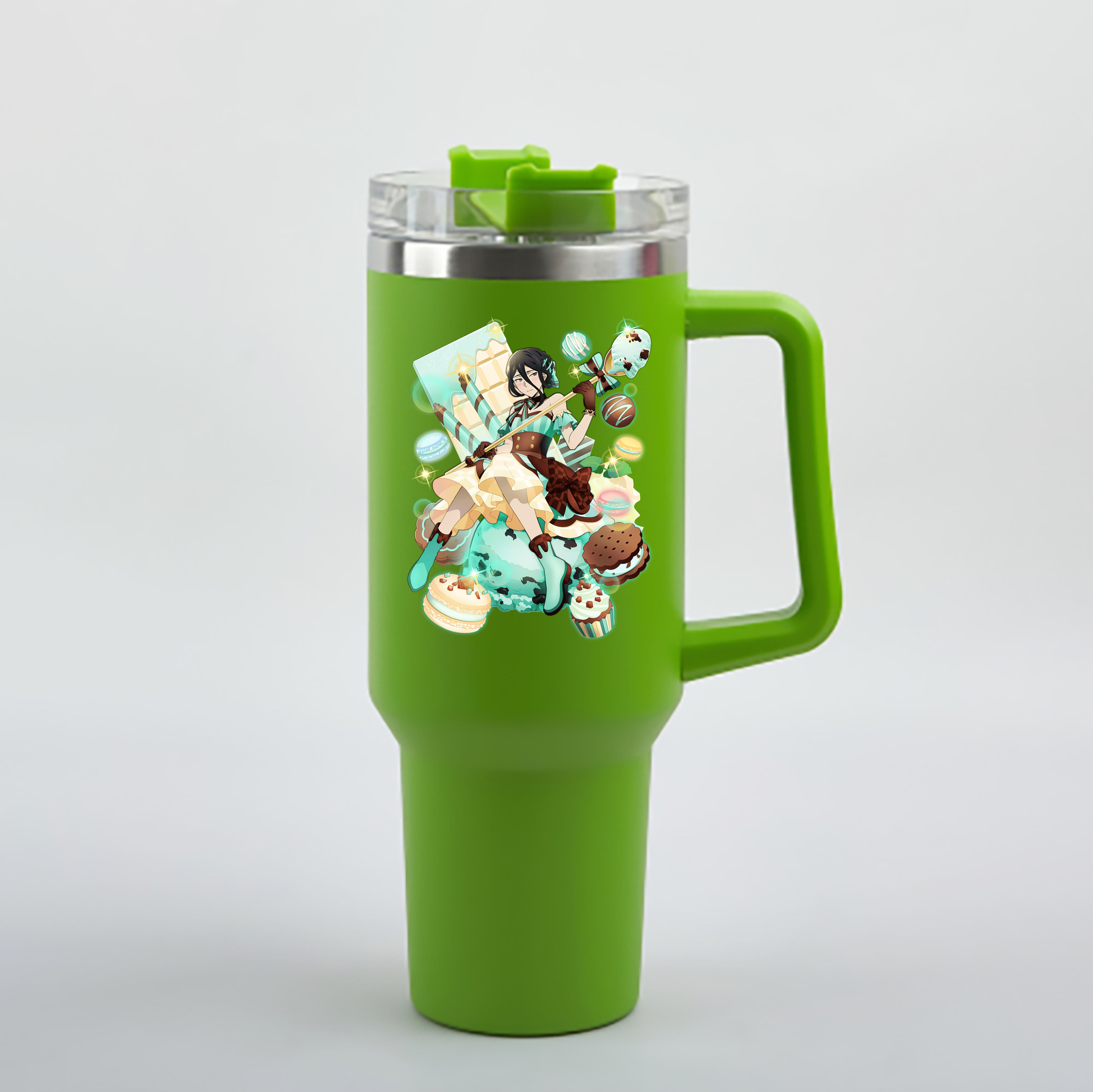 （画像用） 文豪ストレイドッグス Bungo Stray Dogs 1200mL車用タンブラー - クリスタルステッカー（プラスチックストロー付き）